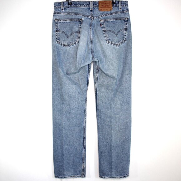 Vintage Levis Mens 34 x 32 505 Made In USA 90s Straight Jeans O955 - Picture 5 of 7